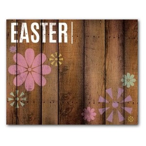 Easter Wood and Flowers Jumbo Banners
