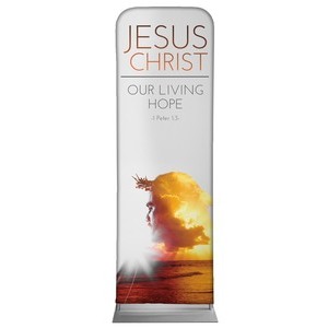 Jesus Christ Living Hope 2' x 6' Sleeve Banner