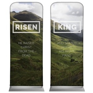 Risen King Hillside Pair 2'7" x 6'7" Sleeve Banners
