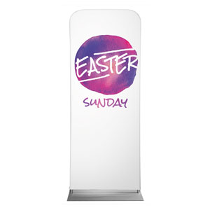 Watercolor Circle Easter 2'7" x 6'7" Sleeve Banners