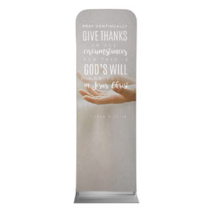 Photo Scriptures 1 Thes 5:17 2' x 6' Sleeve Banner