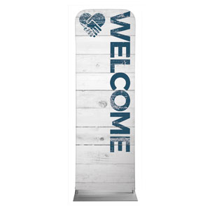 Shiplap Welcome White 2' x 6' Sleeve Banner