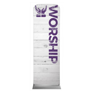 Shiplap Worship White 2' x 6' Sleeve Banner