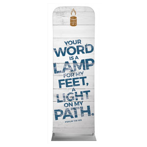 Shiplap Psalm 119:105 White 2' x 6' Sleeve Banner