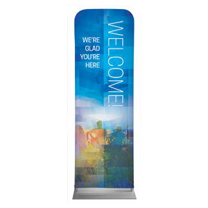 Modern Mosaic Welcome 2' x 6' Sleeve Banner