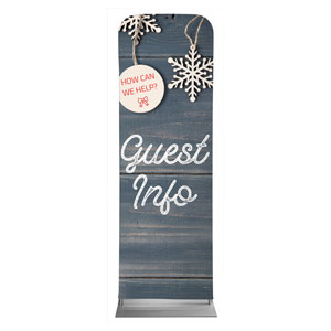 Wood Ornaments Guest Info 2' x 6' Sleeve Banner