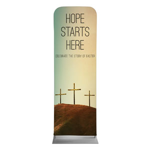 Hope Starts Here Calvary 2' x 6' Sleeve Banner