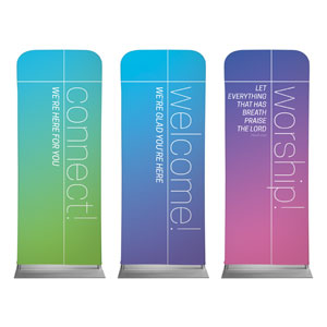 Color Wash Core Set 2'7" x 6'7" Sleeve Banners