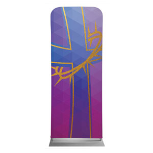 Bold Iconography Purple Cross 2'7" x 6'7" Sleeve Banners