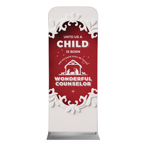 Paper Cut Out Christmas Red 2'7" x 6'7" Sleeve Banners