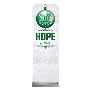 Silver Snow Hope Ornament 2' x 6' Sleeve Banner