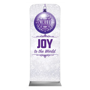 Silver Snow Joy Ornament 2'7" x 6'7" Sleeve Banners