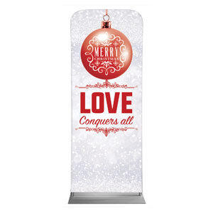 Silver Snow Love Ornament 2'7" x 6'7" Sleeve Banners