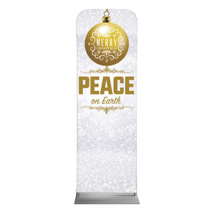 Silver Snow Peace Ornament 2' x 6' Sleeve Banner
