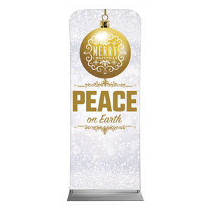 Silver Snow Peace Ornament 2'7" x 6'7" Sleeve Banners