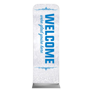Silver Snow Welcome 2' x 6' Sleeve Banner