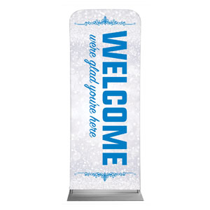 Silver Snow Welcome 2'7" x 6'7" Sleeve Banners