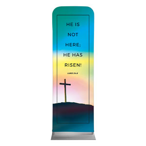 Bold Easter Calvary Hill Cross 2' x 6' Sleeve Banner