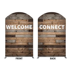 Wood Wall Welcome Connect 5' x 8' Curved Top Sleeve