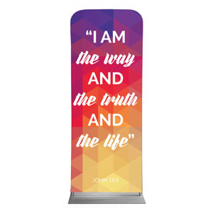 Geometric Bold John 14:6 2'7" x 6'7" Sleeve Banners