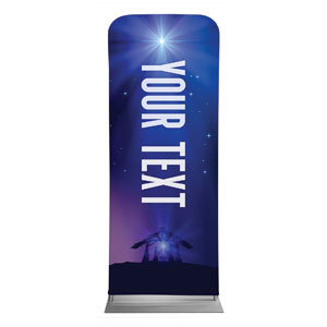 Aurora Lights Christmas Your Text 2'7" x 6'7" Sleeve Banners