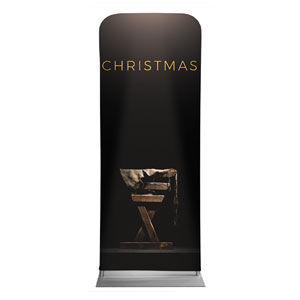 Gold Christmas Manger 2'7" x 6'7" Sleeve Banners