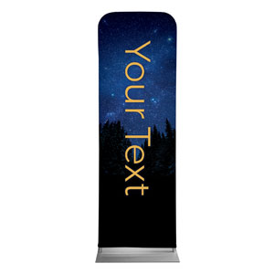 Night Sky Gold Script Your Text 2' x 6' Sleeve Banner