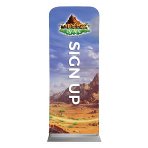 Wilderness Escape Sign Up 2'7" x 6'7" Sleeve Banners