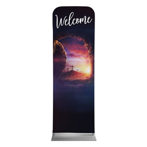 Dramatic Tomb Easter Welcome 2' x 6' Sleeve Banner