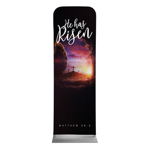 Dramatic Tomb Easter Scripture 2' x 6' Sleeve Banner