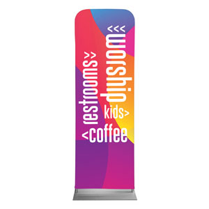 Curved Colors Directional 2' x 6' Sleeve Banner