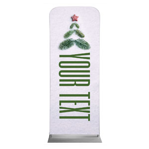 Christmas At Tree Your Text 2'7" x 6'7" Sleeve Banners