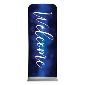 Celebrate Christmas Blue Sparkle Welcome 2'7" x 6'7" Sleeve Banners