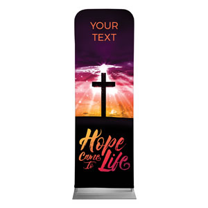 Hope Life Cross Your Text 2' x 6' Sleeve Banner