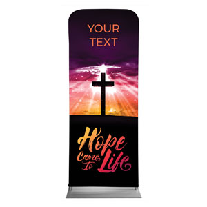 Hope Life Cross Your Text 2'7" x 6'7" Sleeve Banners
