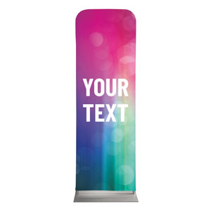 Colorful Lights Your Text Stacked 2' x 6' Sleeve Banner