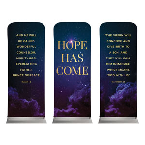 Hope Has Come Sky Triptych 2'7" x 6'7" Sleeve Banners
