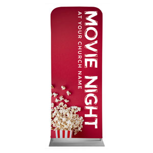 Movie Night Popcorn 2'7" x 6'7" Sleeve Banners