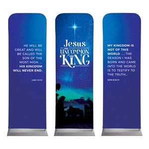Jesus Uncommon King Triptych 2' x 6' Sleeve Banner