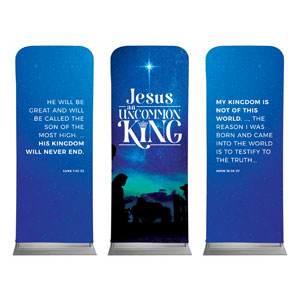 Jesus Uncommon King Triptych 2'7" x 6'7" Sleeve Banners