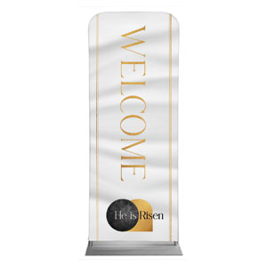 He Is Risen Gold 2'7" x 6'7" Sleeve Banners