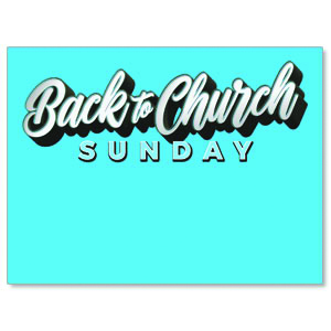 Back to Church Sunday Celebration Blue Jumbo Banners