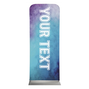 Blue Stucco Your Text 2'7" x 6'7" Sleeve Banners