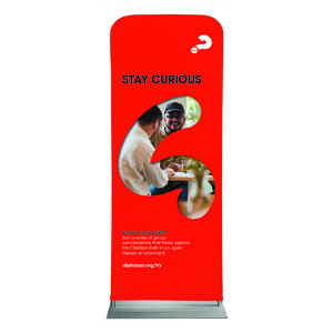 Alpha Stay Curious People 2'7" x 6'7" Sleeve Banners