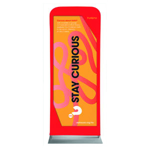 Alpha Stay Curious 2'7" x 6'7" Sleeve Banners