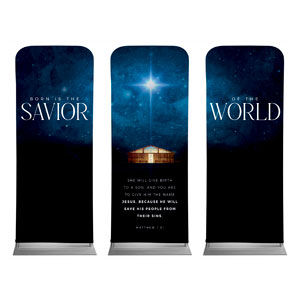 Savior of the World Triptych 2'7" x 6'7" Sleeve Banners
