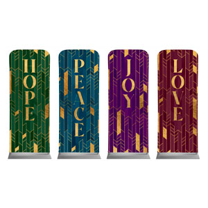 Advent Set Patterned Glass 2'7" x 6'7" Sleeve Banners