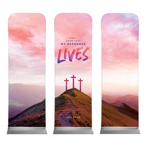 Easter Sunrise Events Crosses Triptych 2' x 6' Sleeve Banner