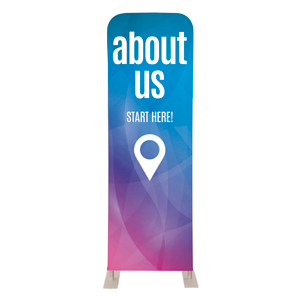 Bright Gradient About Us 2' x 6' Sleeve Banner