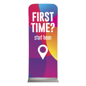 Curved Colors First Time 2'7" x 6'7" Sleeve Banners